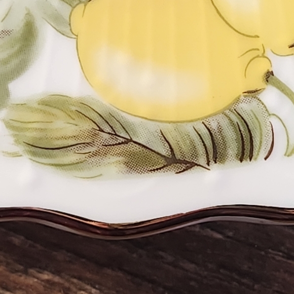 Vintage Dillard's Fruit & Floral 10" Porcelain Plate and Server w/ Gold Trim - Picture 7 of 10